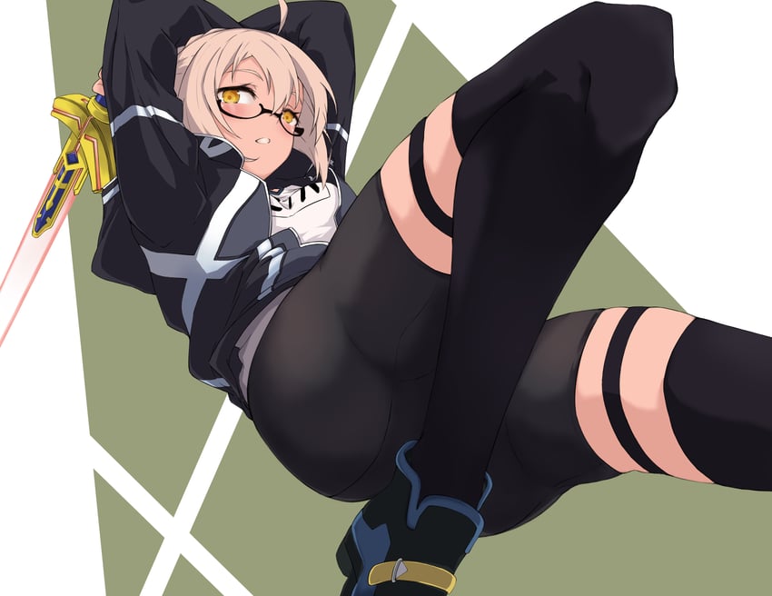 artoria pendragon and mysterious heroine x alter (fate and 1 more) drawn by sakiwana_atsuki