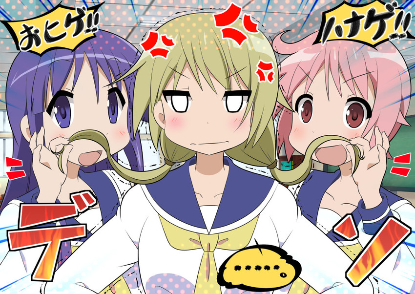 ichii yui, hinata yukari, and nonohara yuzuko (yuyushiki) drawn by aosora_neko