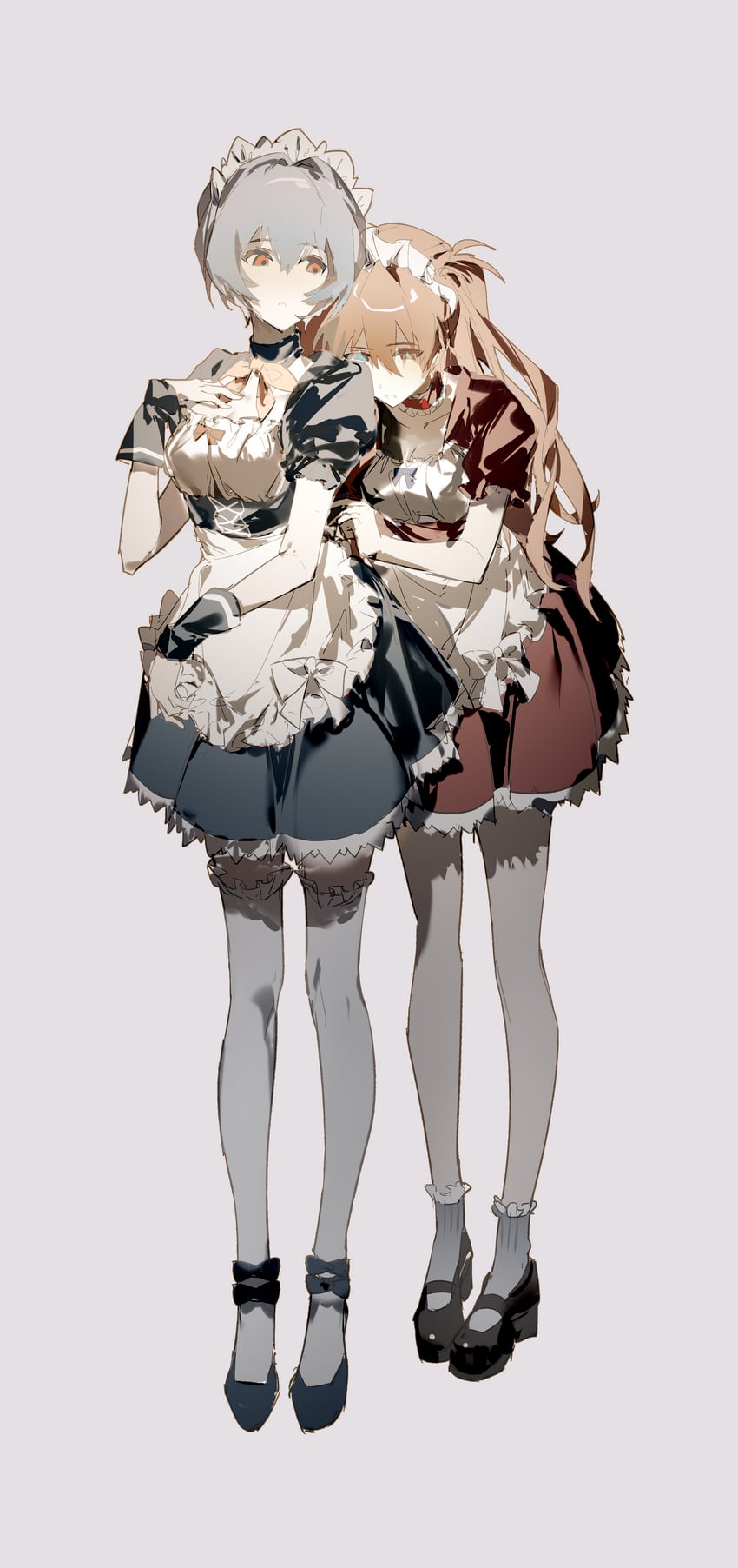 souryuu asuka langley and ayanami rei (neon genesis evangelion) drawn by mphf5822
