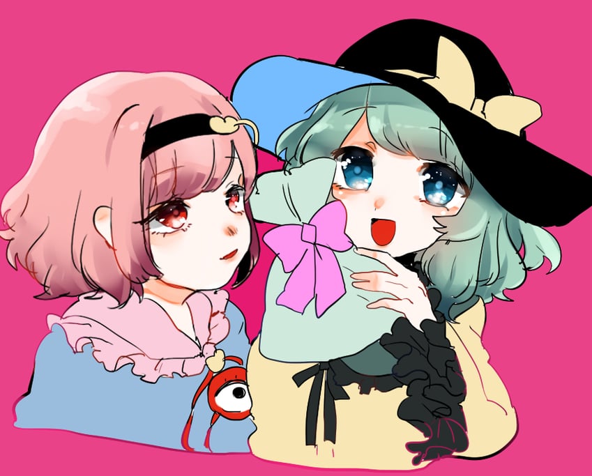 komeiji koishi and komeiji satori (touhou) drawn by suzune_hapinesu
