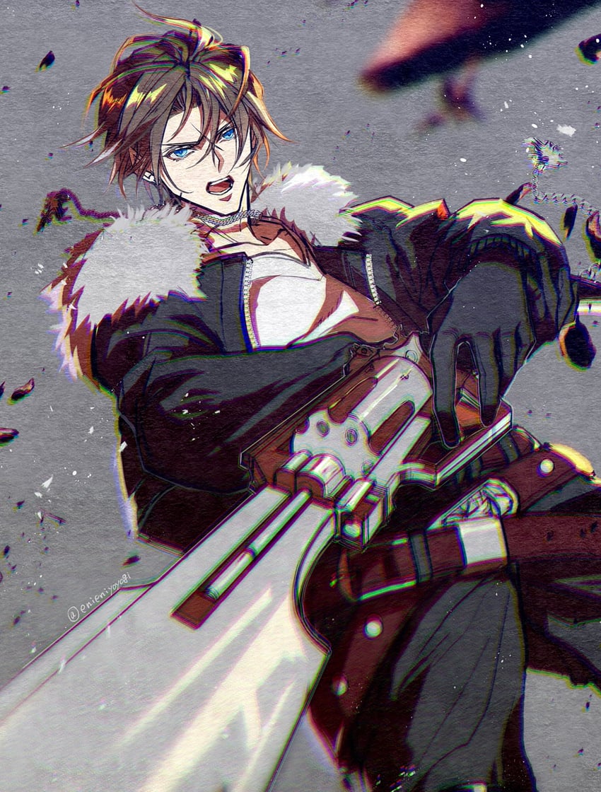 squall leonhart (final fantasy and 1 more) drawn by eni_(yoyogieni)
