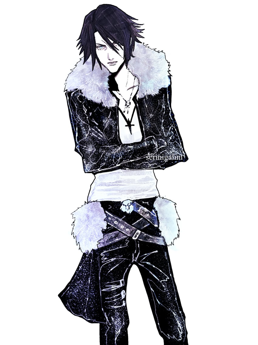 squall leonhart (final fantasy and 1 more) drawn by serinigalini