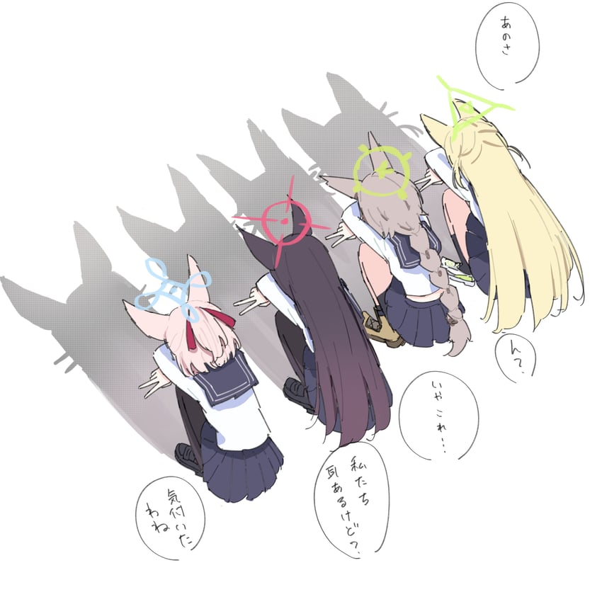 niko, otogi, kurumi, and yukino (blue archive) drawn by sateto_(user_knrf2332)