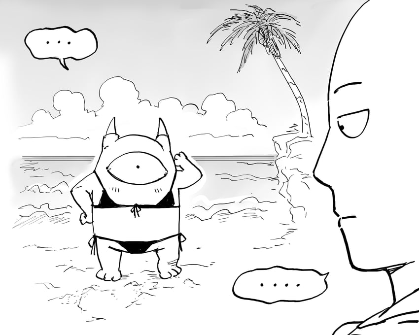 saitama and manako (one-punch man) drawn by bb_(baalbuddy)