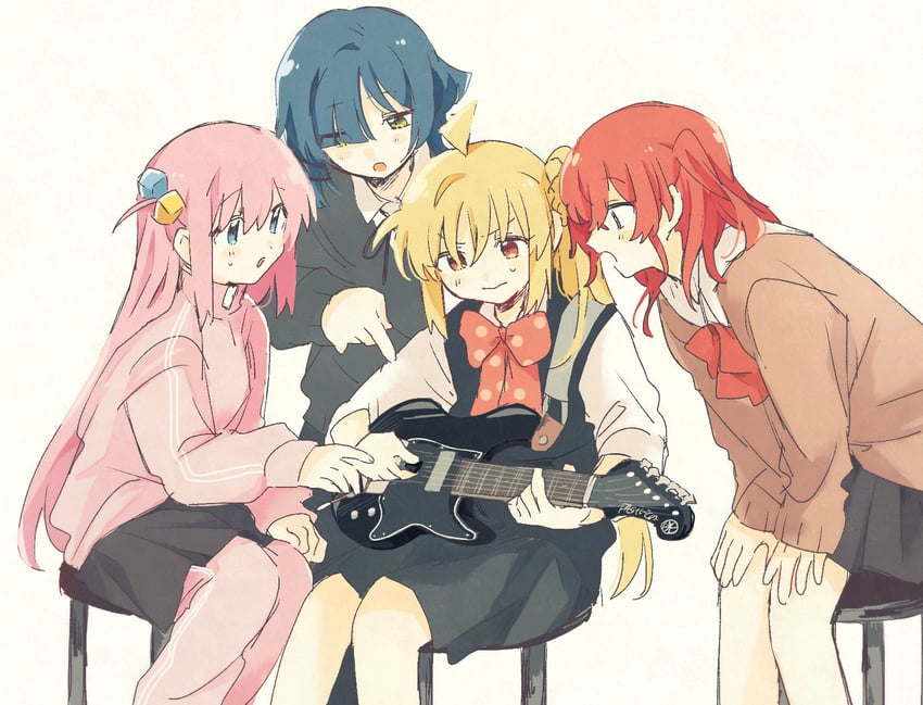 gotoh hitori, kita ikuyo, ijichi nijika, and yamada ryo (bocchi the rock!) drawn by fuji_1221