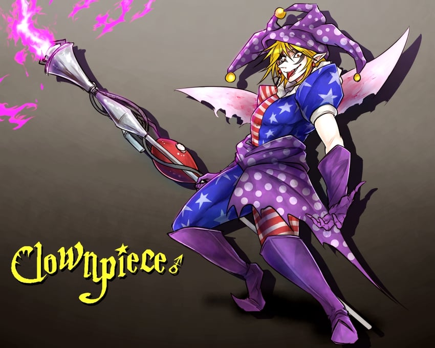 clownpiece (touhou) drawn by ryuuichi_(f_dragon)