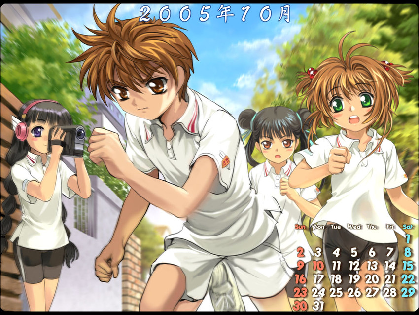 kinomoto sakura, daidouji tomoyo, li syaoran, and li meiling (cardcaptor sakura) drawn by mutsuki_(moonknives)