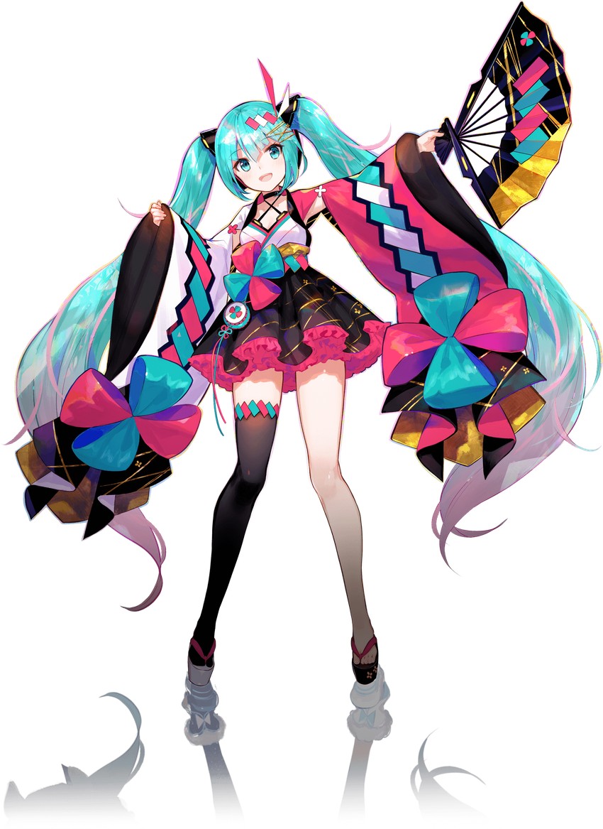 hatsune miku and magical mirai miku (vocaloid and 1 more) drawn by fuzichoco