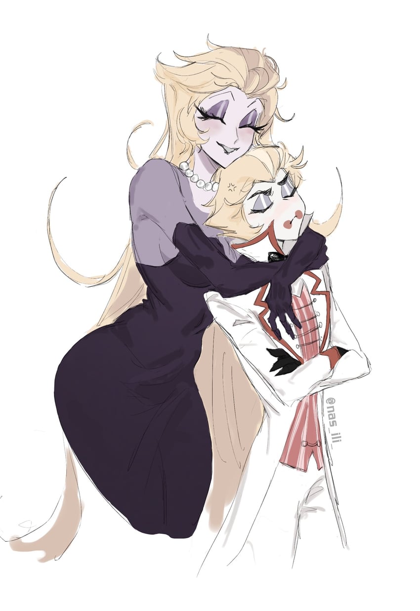lucifer morningstar and lilith (hazbin hotel) drawn by nas_ili