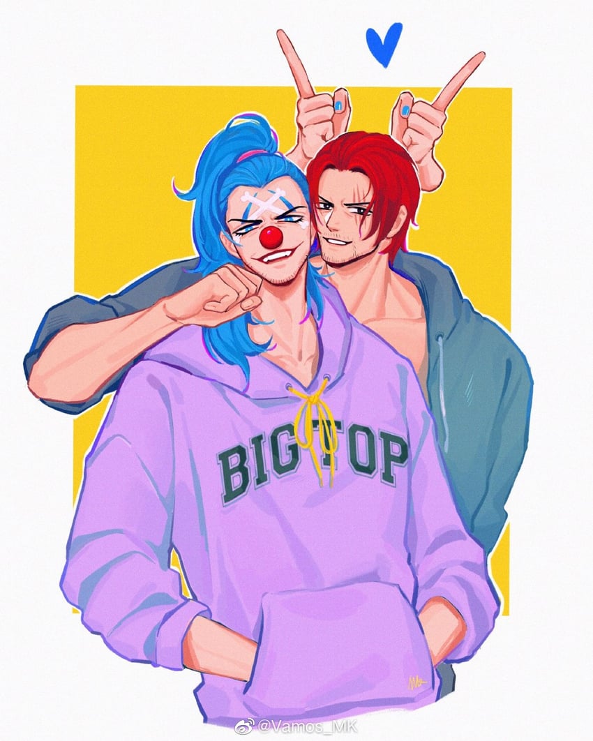 shanks and buggy the clown (one piece) drawn by vamos_mk