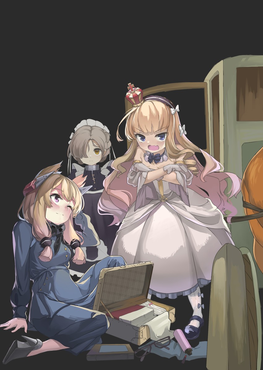 queen elizabeth, sheffield, and warspite (azur lane) drawn by sakurami_sumi