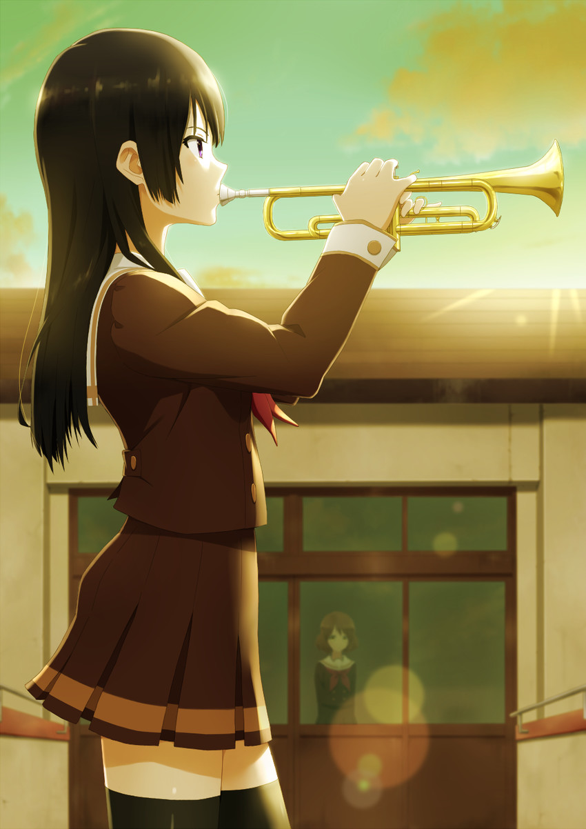 oumae kumiko and kousaka reina (hibike! euphonium) drawn by seirei911