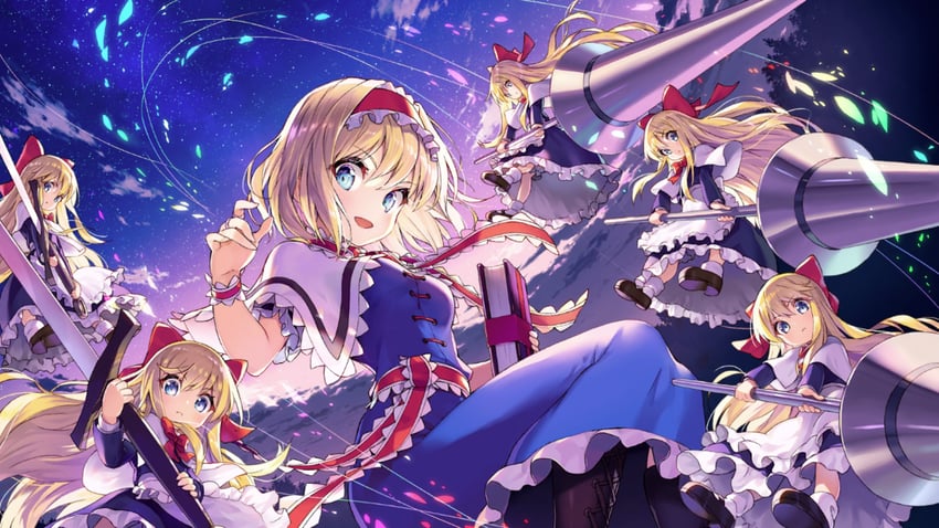 alice margatroid and shanghai doll (touhou and 1 more) drawn by tamanaga_haru