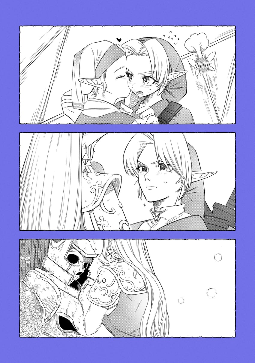link, princess zelda, young link, navi, young zelda, and 1 more (the legend of zelda and 2 more) drawn by ao_haruki
