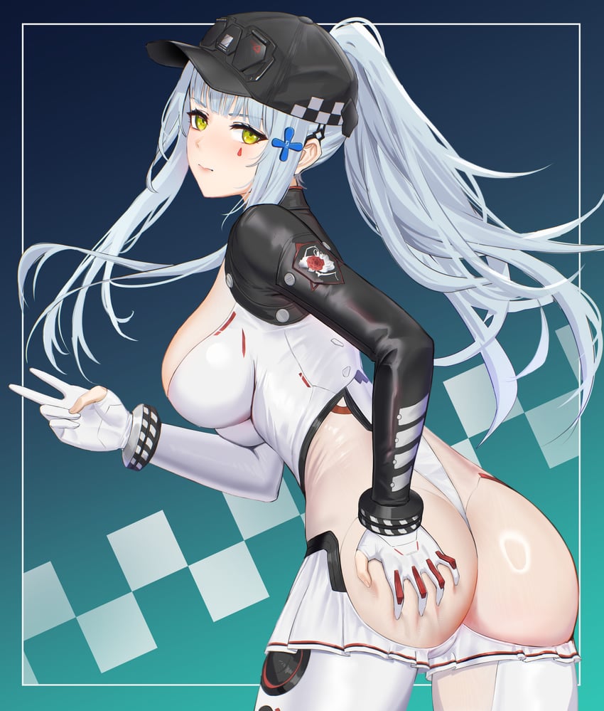 hk416 and klukai (girls' frontline and 1 more) drawn by anoreika_tomoe