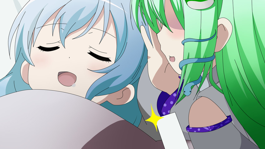 kochiya sanae and tatara kogasa (touhou and 1 more) drawn by shimashima_nezumi