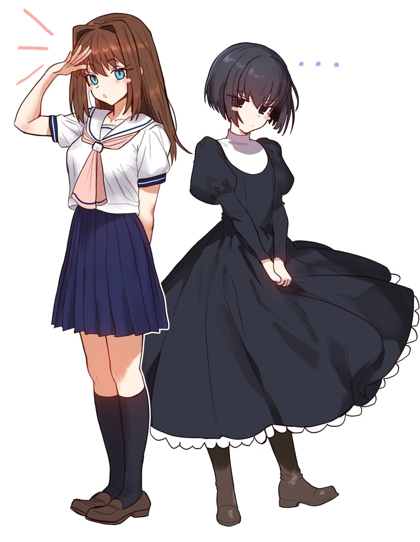 aozaki aoko and kuonji alice (mahou tsukai no yoru) drawn by ebora