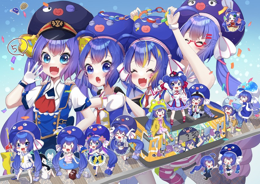 otomachi una (vocaloid and 2 more) drawn by asteroid_stella