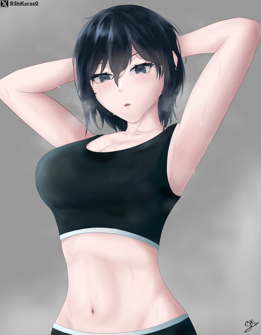 yokoyama ishimi (original) drawn by bara_(03_bara_) and shikuroo0