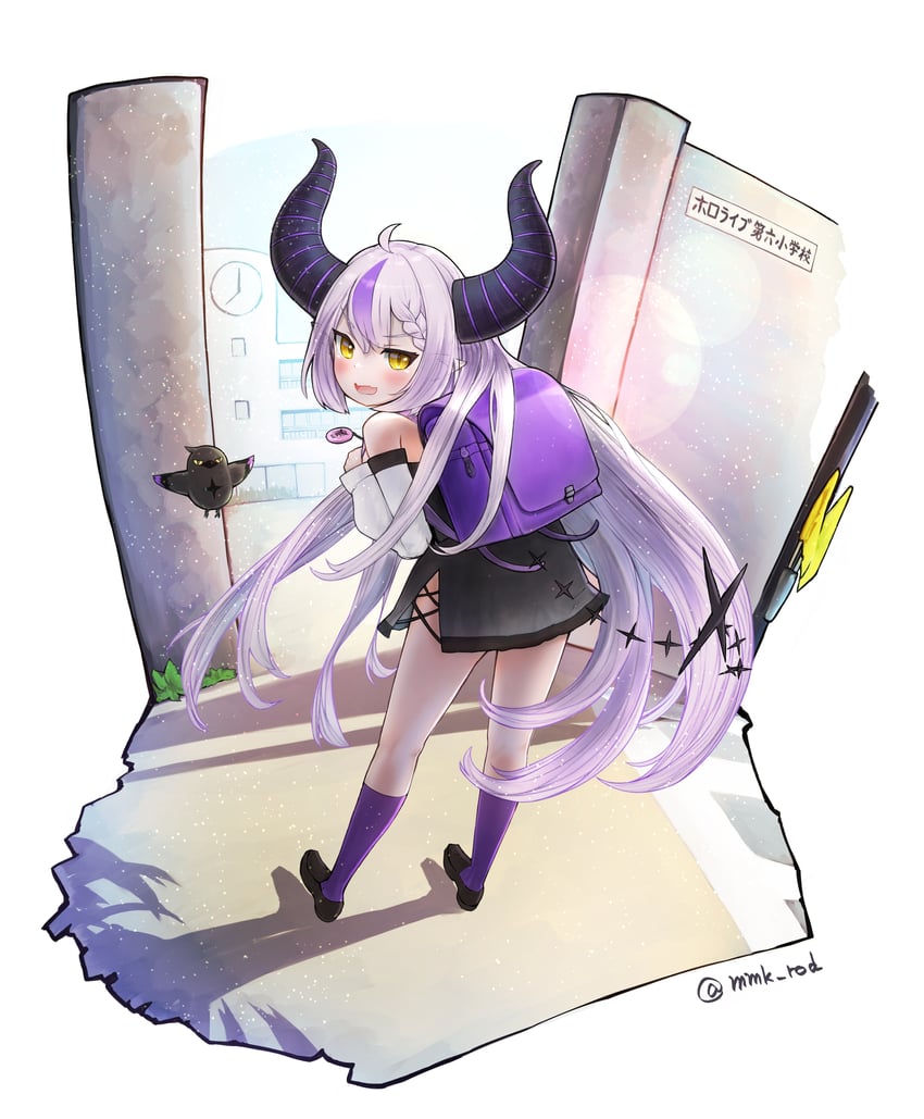 la+ darknesss and crow (hololive) drawn by mmk_(majinai_no_mori)