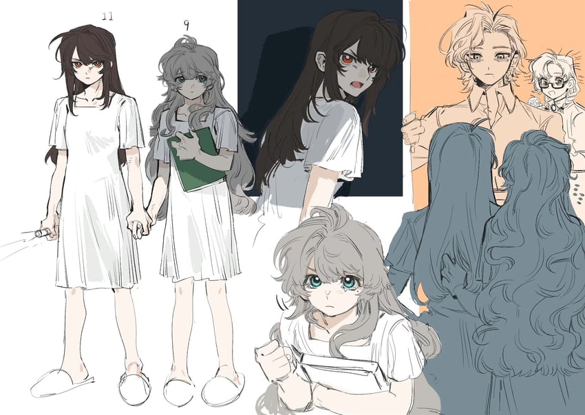 vertin, marcus, semmelweis, z, and greta hofmann (reverse:1999) drawn by morigoos