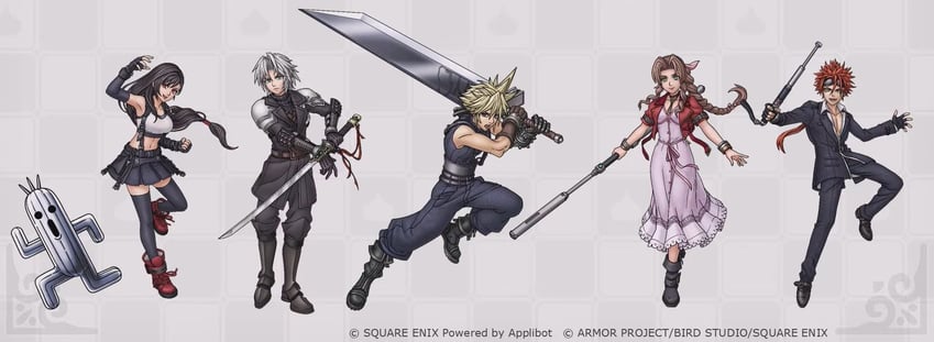 tifa lockhart, cloud strife, aerith gainsborough, sephiroth, reno, and 1 more (final fantasy and 4 more)