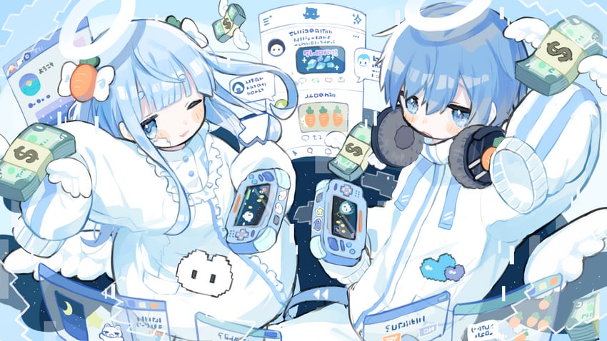 whim and fui (indie utaite) drawn by cotono_(nazekun)