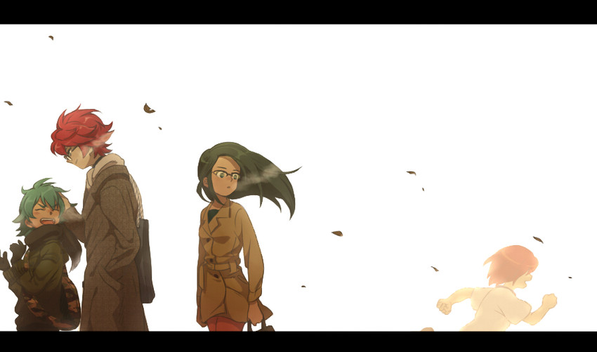 kariya masaki, kiyama hiroto, kira hitomiko, and kira hiroto (inazuma eleven go and 1 more) drawn by randomblue