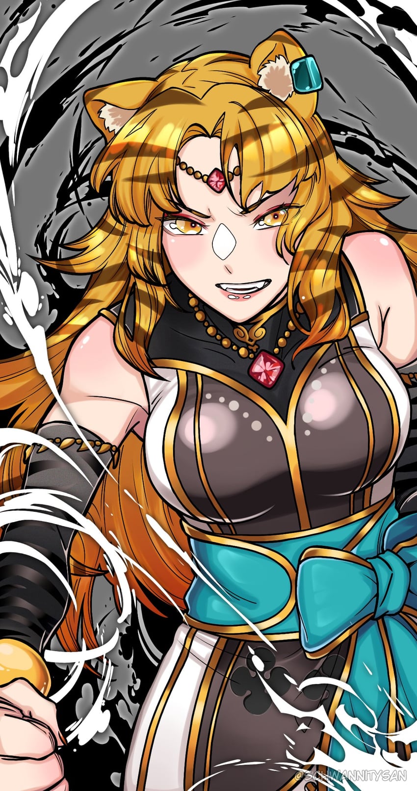 nara haramaung (nijisanji and 1 more) drawn by schwannitysan