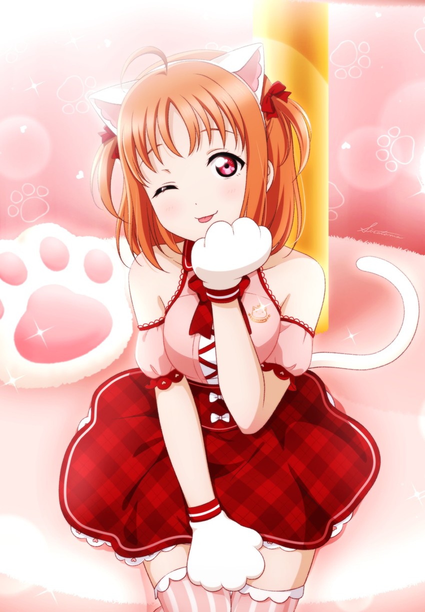 takami chika (love live! and 1 more) drawn by shiratama_(siratama_ll)