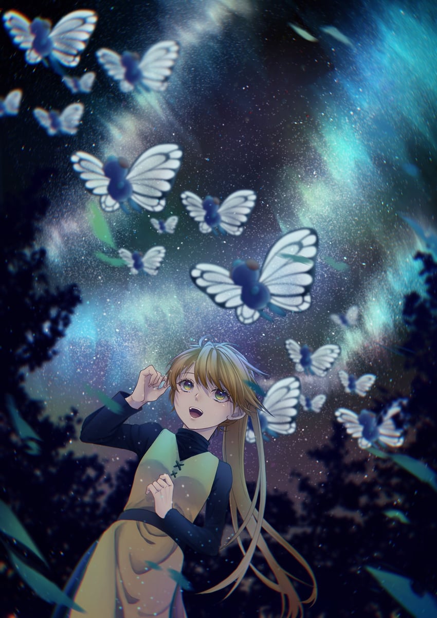 yellow and butterfree (pokemon and 1 more) drawn by ayan_ip