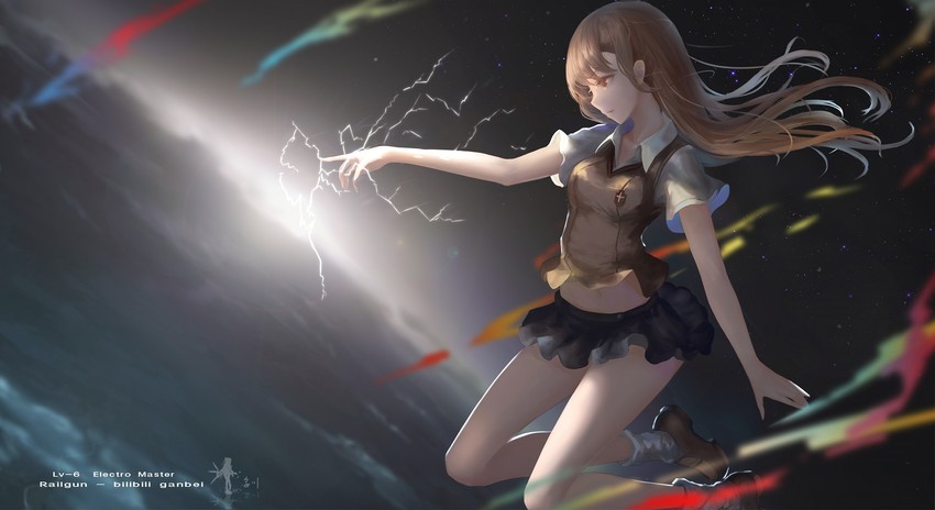 misaka mikoto (toaru majutsu no index and 1 more) drawn by wangchuan_de_quanyan