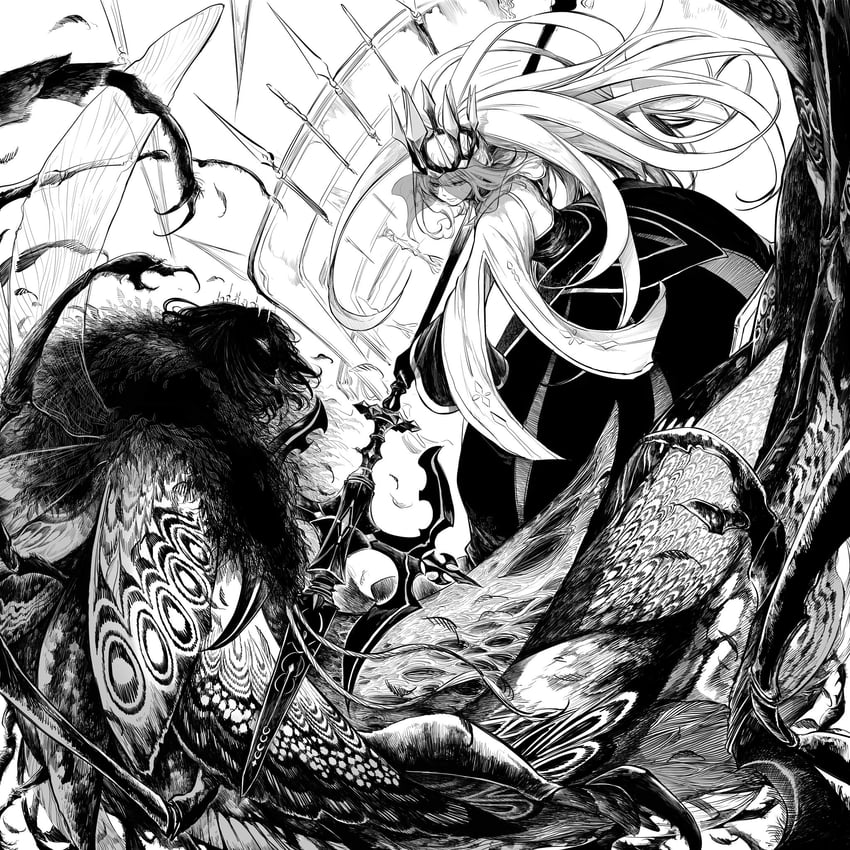 morgan le fay and oberon (fate and 1 more) drawn by mame_nabe_donko