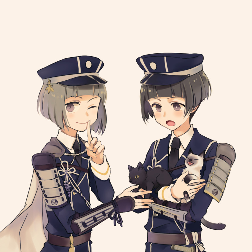 maeda toushirou and hirano toushirou (touken ranbu) drawn by honegai