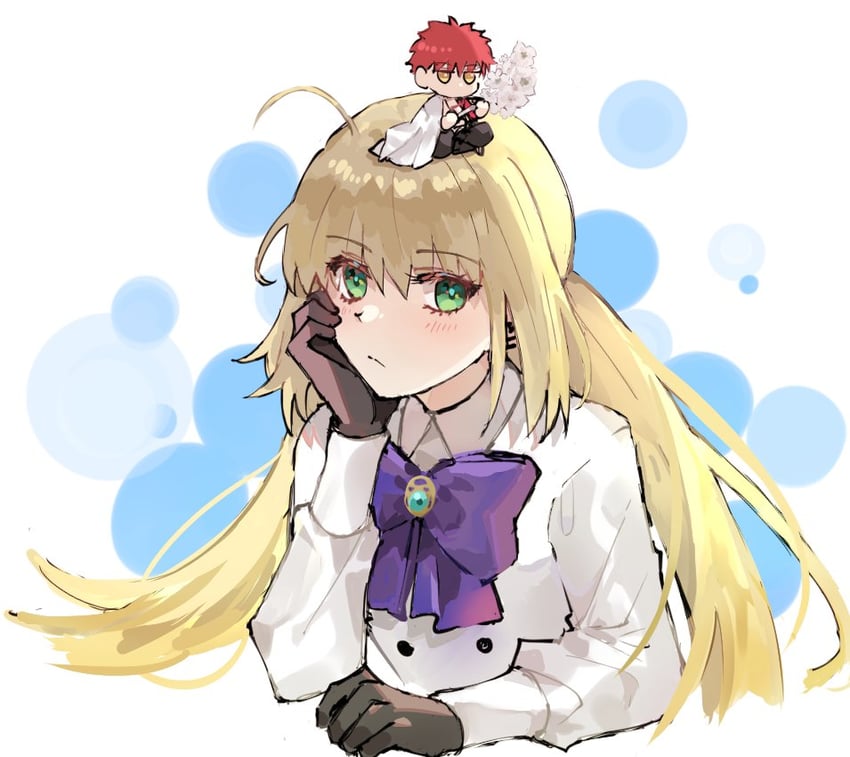artoria pendragon, emiya shirou, artoria caster, and senji muramasa (fate and 1 more) drawn by appleale19