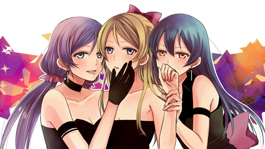 tojo nozomi, sonoda umi, and ayase eli (love live! and 1 more) drawn by kirishima_ria