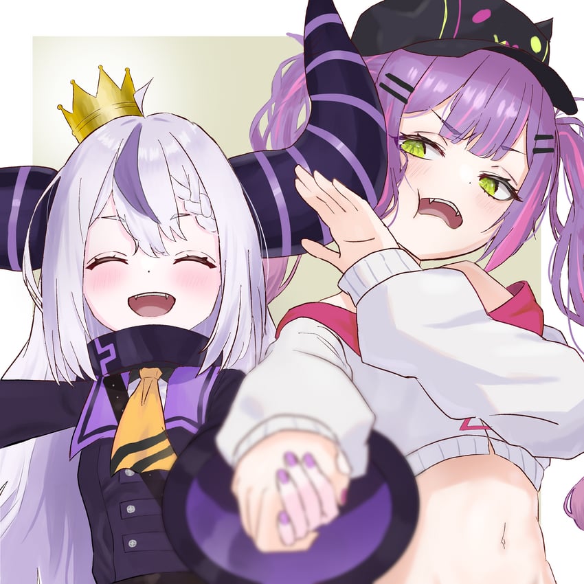 tokoyami towa and la+ darknesss (hololive) drawn by sahemi
