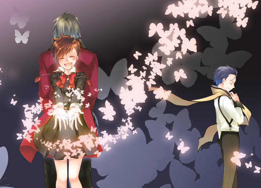 shiomi kotone, aragaki shinjirou, and mochizuki ryouji (persona and 3 more) drawn by kirihara_izumi