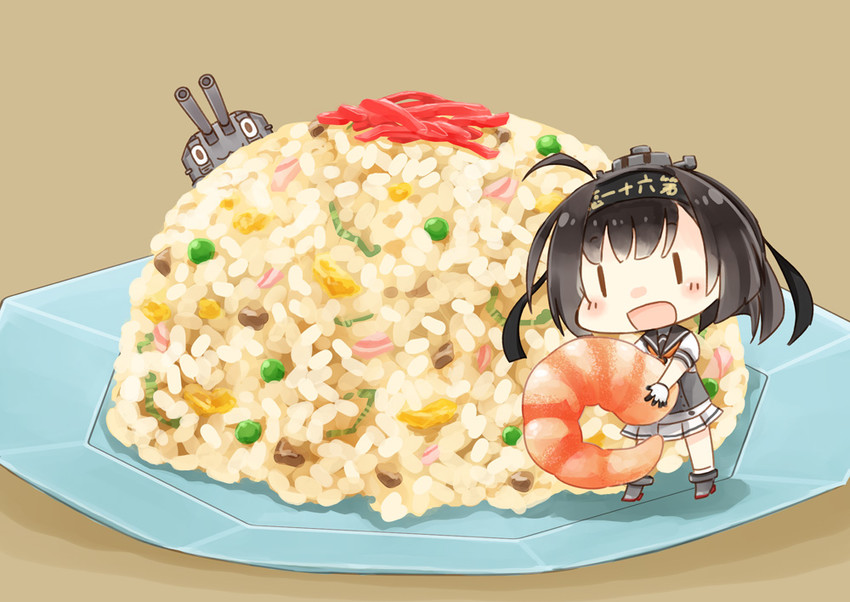 akizuki and chou-10cm-hou-chan (kantai collection) drawn by hinata_yuu