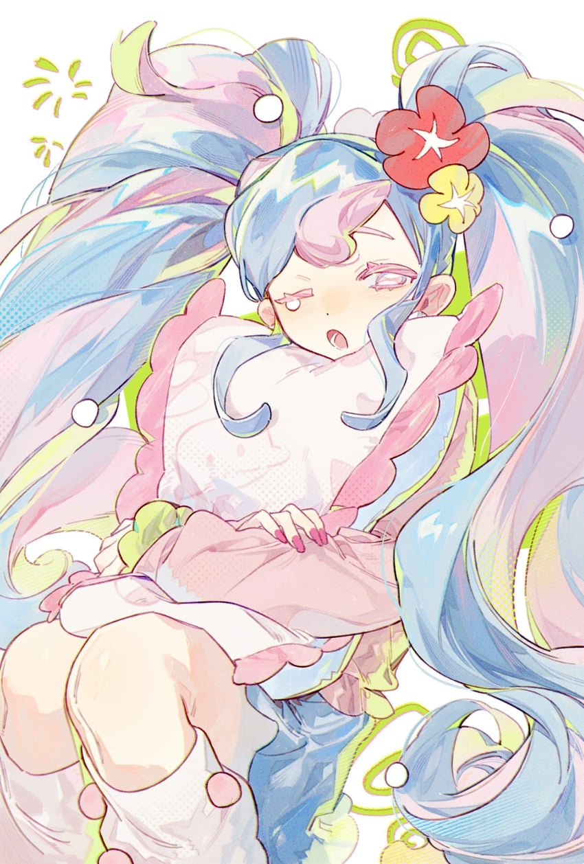 hatsune miku and fairy miku (pokemon and 2 more) drawn by pang_zi_niunai