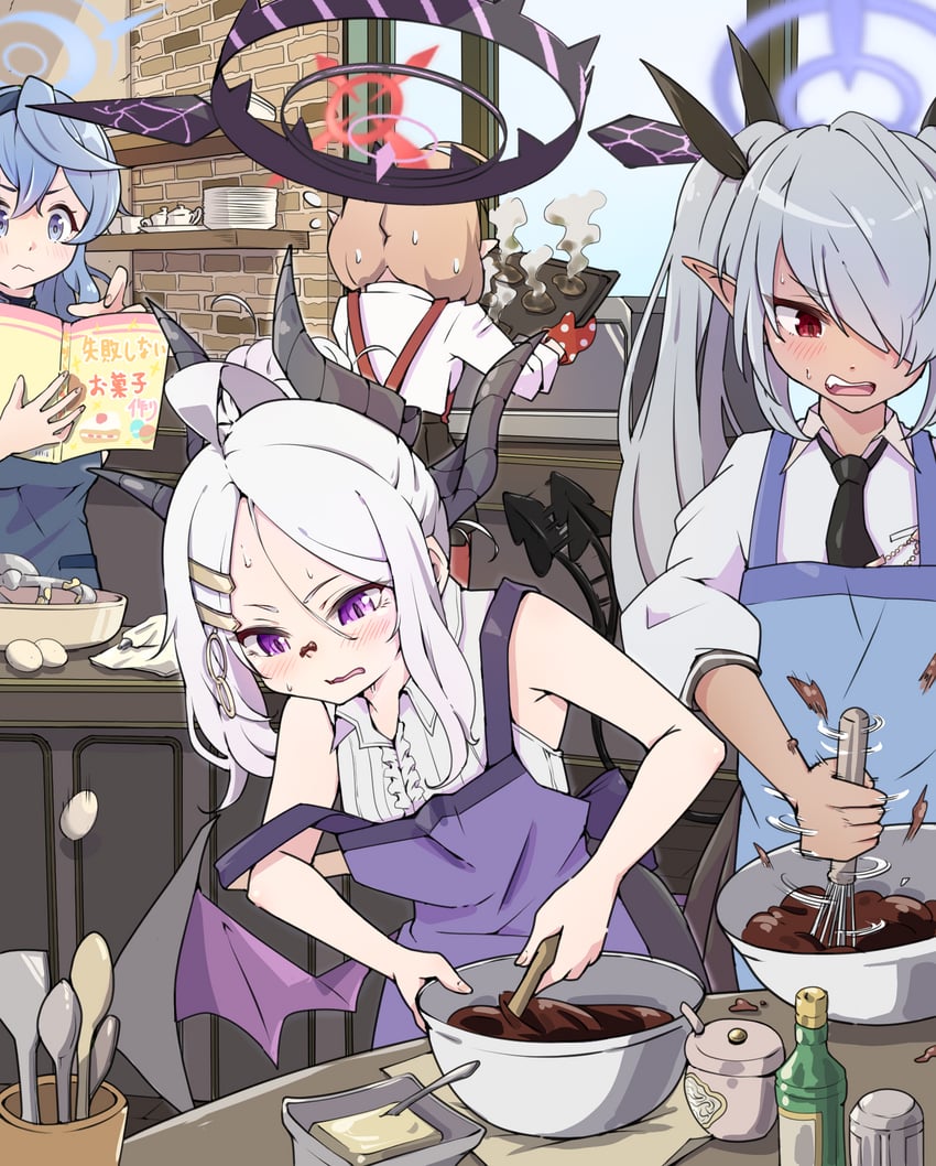 hina, ako, iori, and chinatsu (blue archive) drawn by mosuke1221