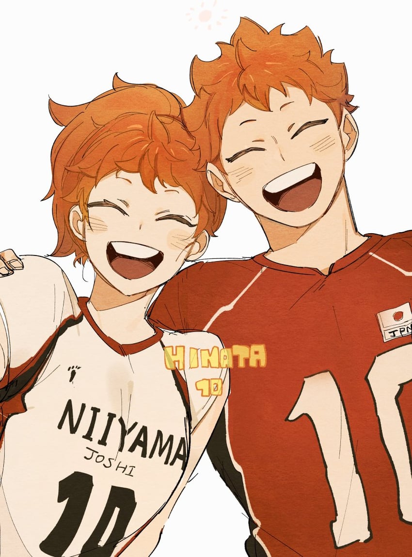 hinata shouyou and hinata natsu (haikyuu!!) drawn by o_(o_jpi7)