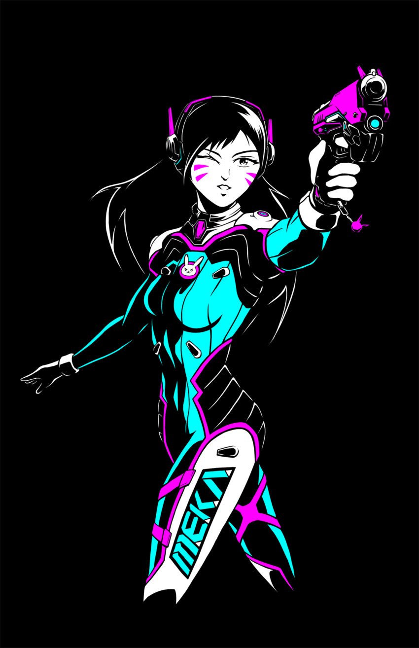 d.va (overwatch and 1 more) drawn by bokchoi-al