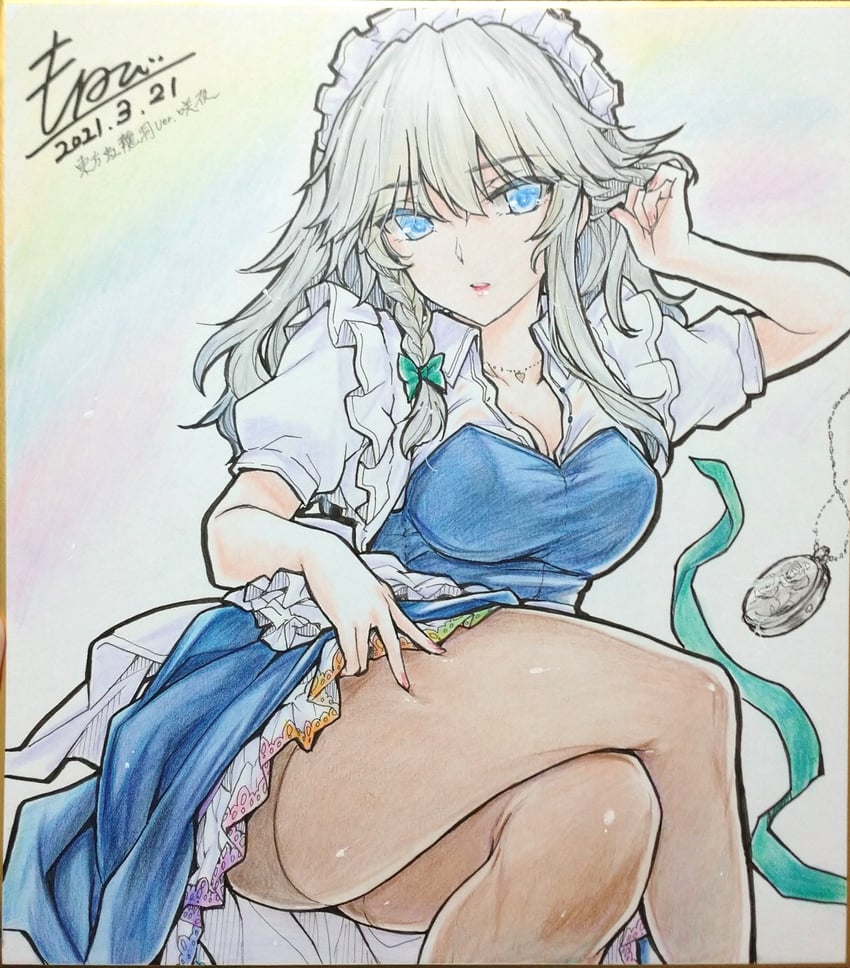 izayoi sakuya (touhou) drawn by monety