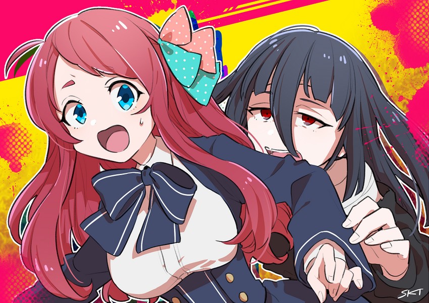 minamoto sakura and yamada tae (zombie land saga) drawn by sekito