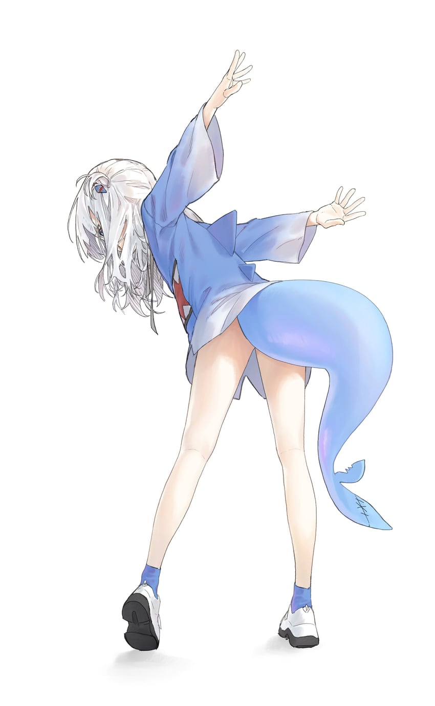gawr gura (hololive and 1 more) drawn by kiguh1004
