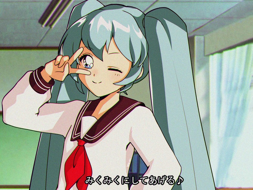 hatsune miku (vocaloid and 1 more) drawn by yen-mi