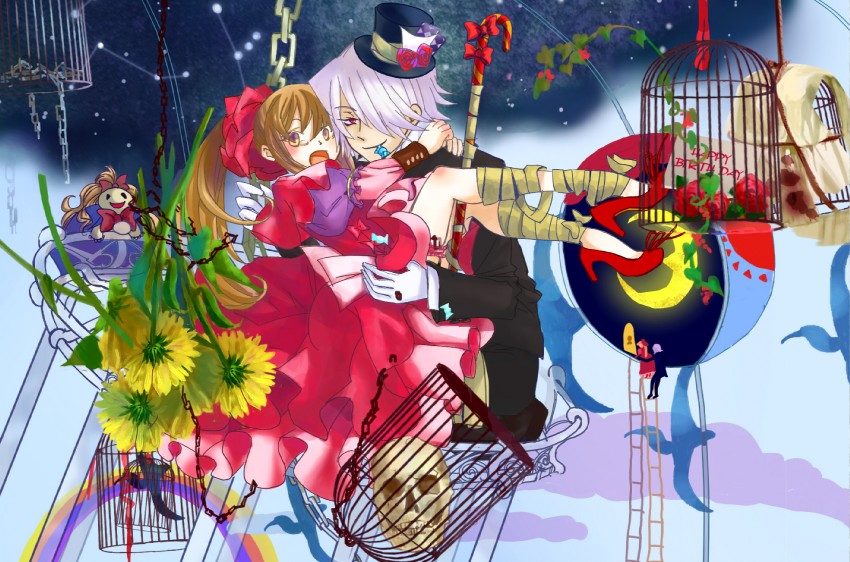 xerxes break, sharon rainsworth, and emily (pandora hearts) drawn by ame_(amesan)