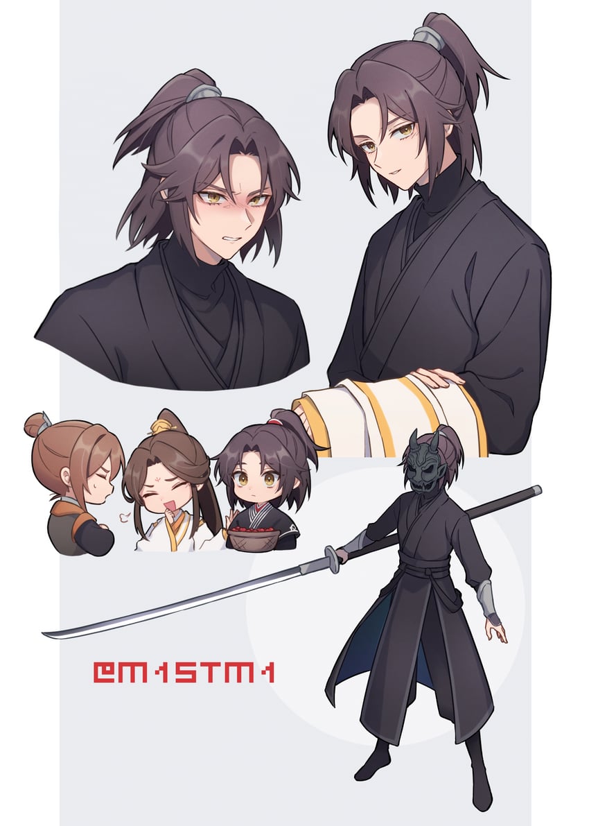 xie lian, mu qing, and feng xin (tianguan cifu) drawn by m1stm1