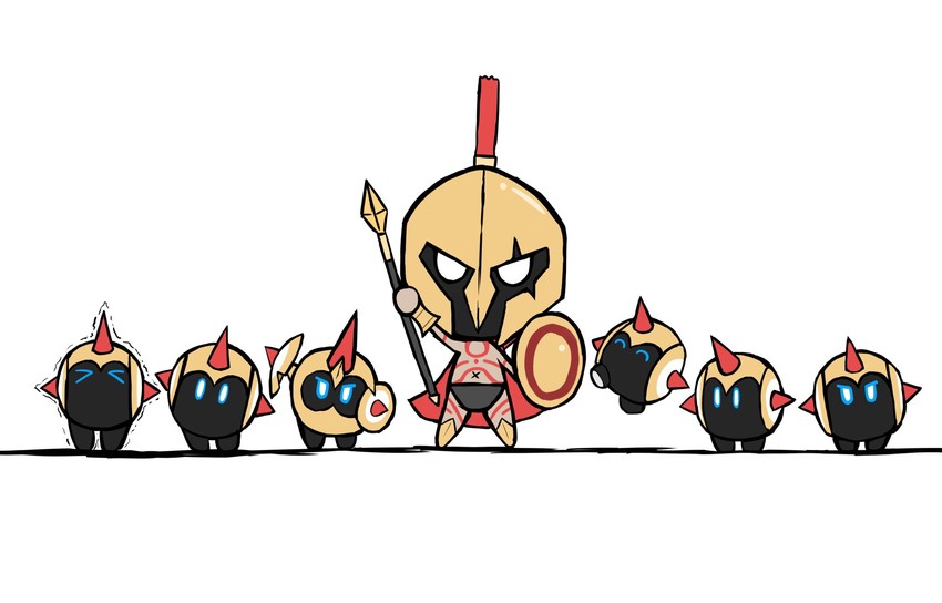 leonidas and falinks (fate and 3 more) drawn by daimoto_kokoro